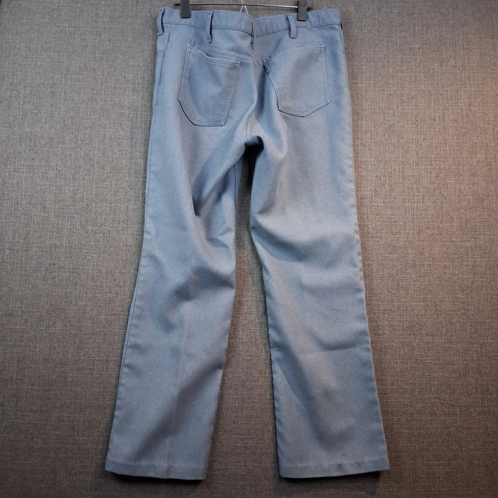 Vintage Levis Panatela Mens Light Blue Straight Leg Slacks Trousers 32x28 0728